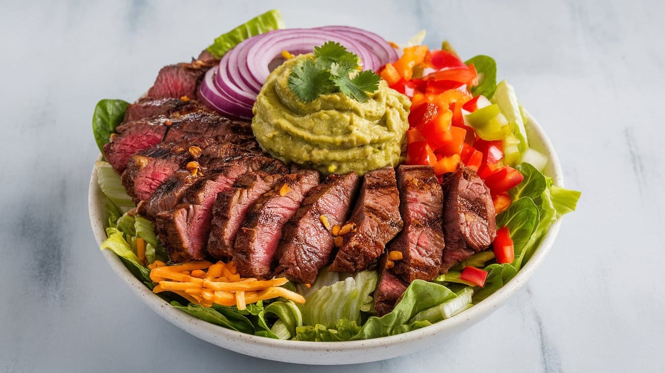 chipotle steak salad bowl