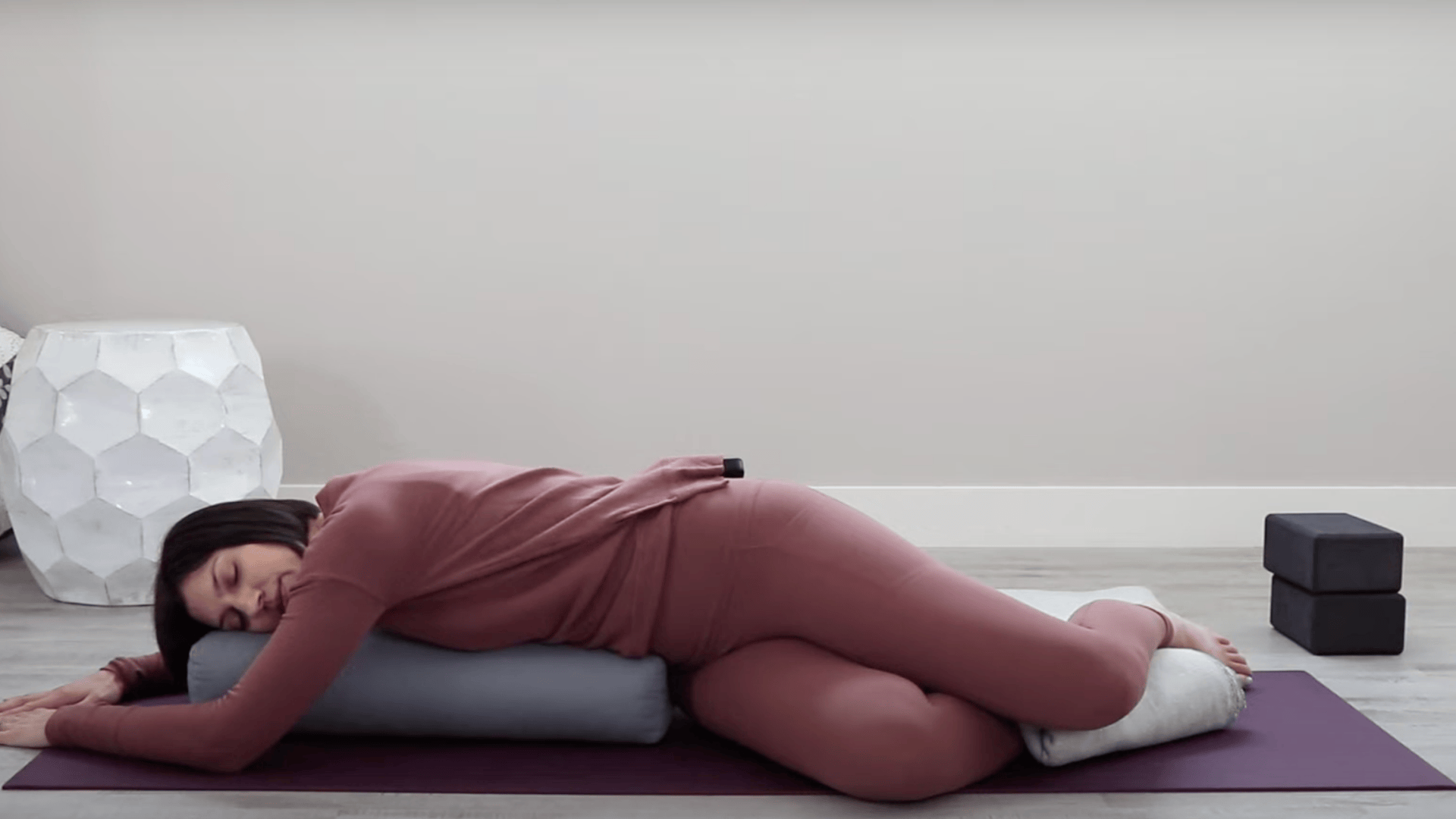 Supported Spinal twist pose