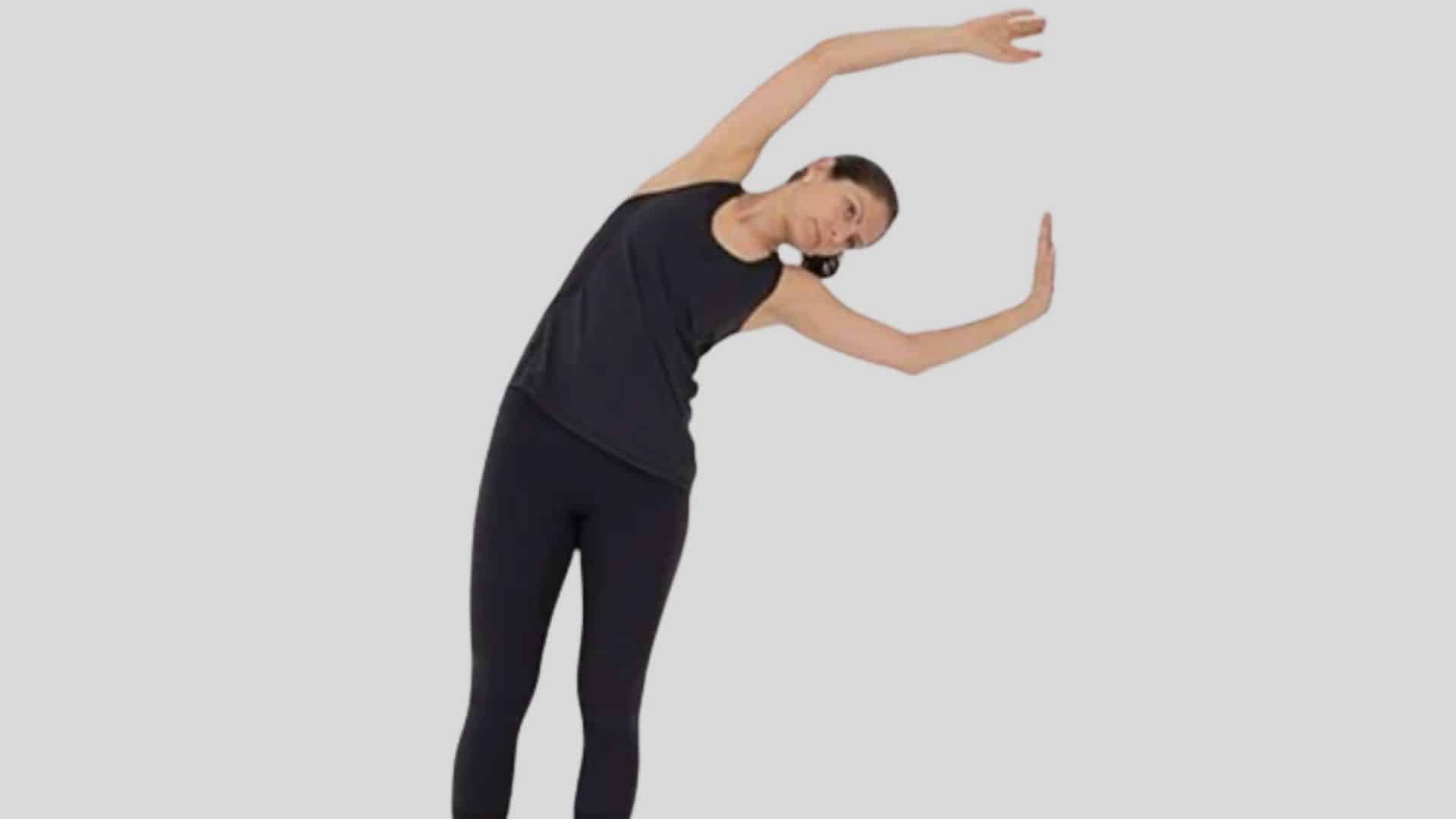 wall assisted side stretch