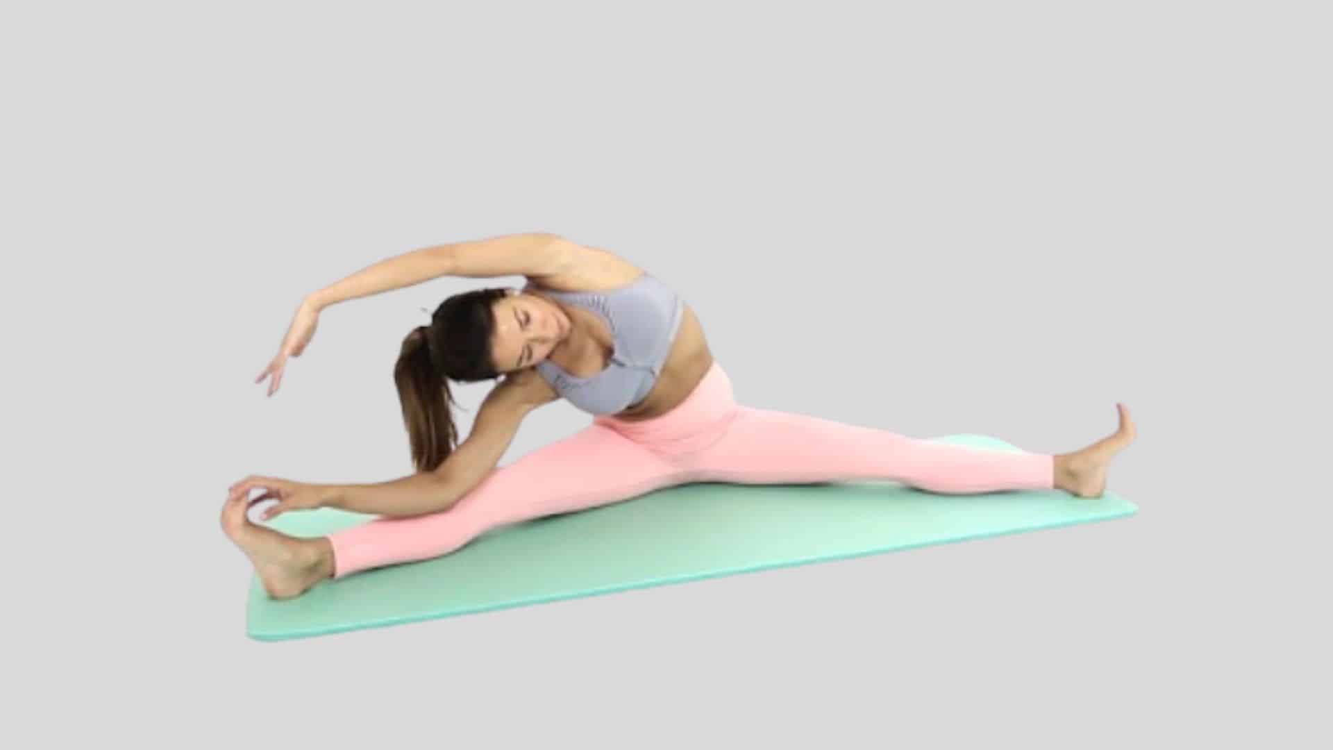 wide legged seated side stretch
