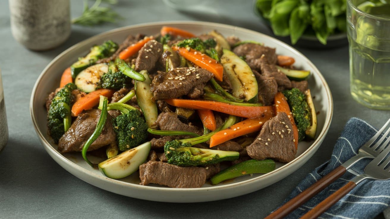 beef and veggie stir fry