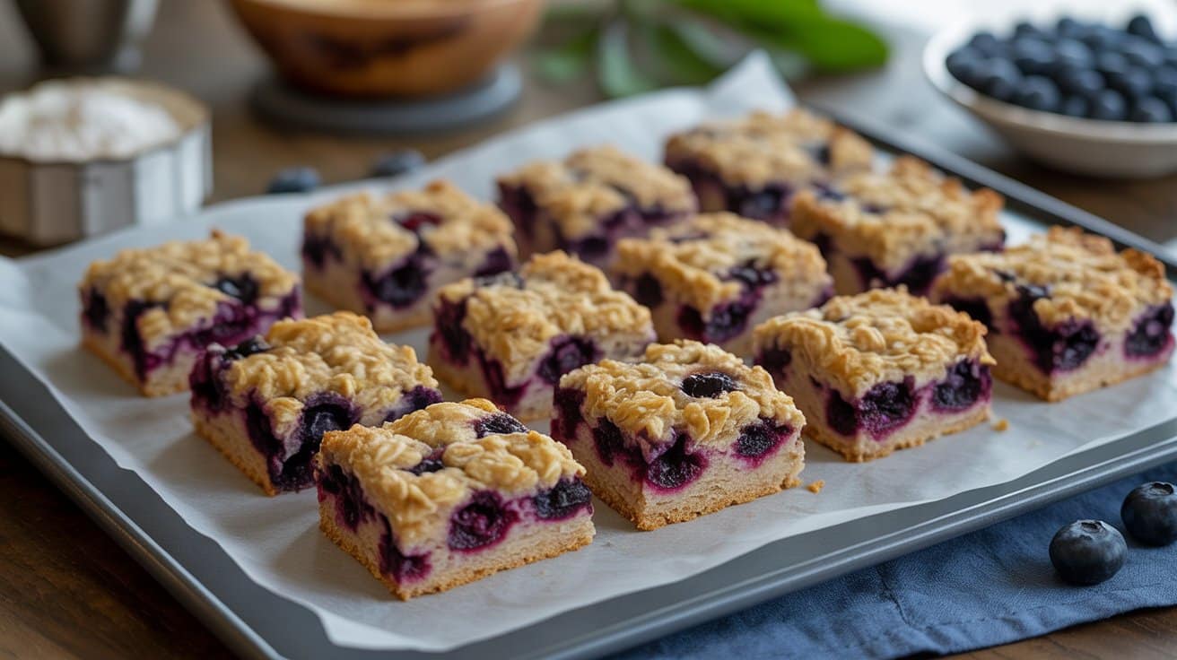 blueberry baked oatmeal squares