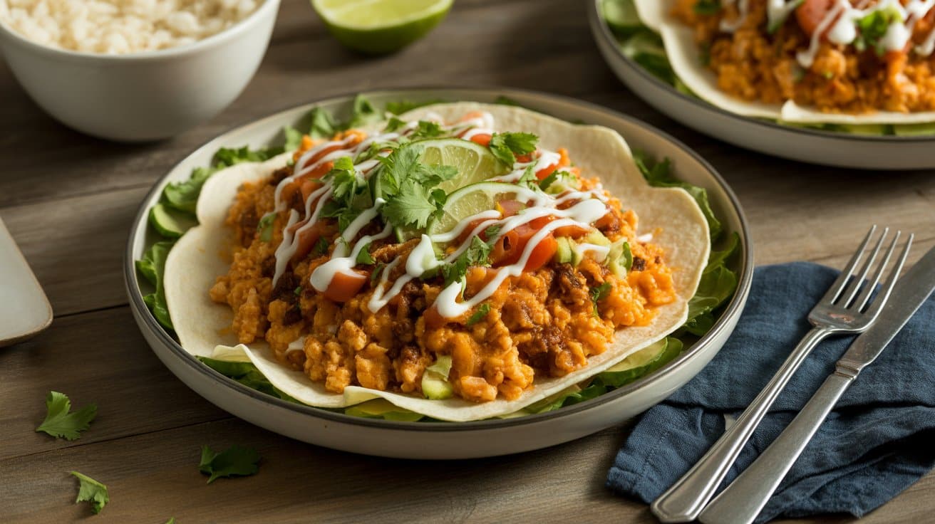 cauliflower rice taco bowl