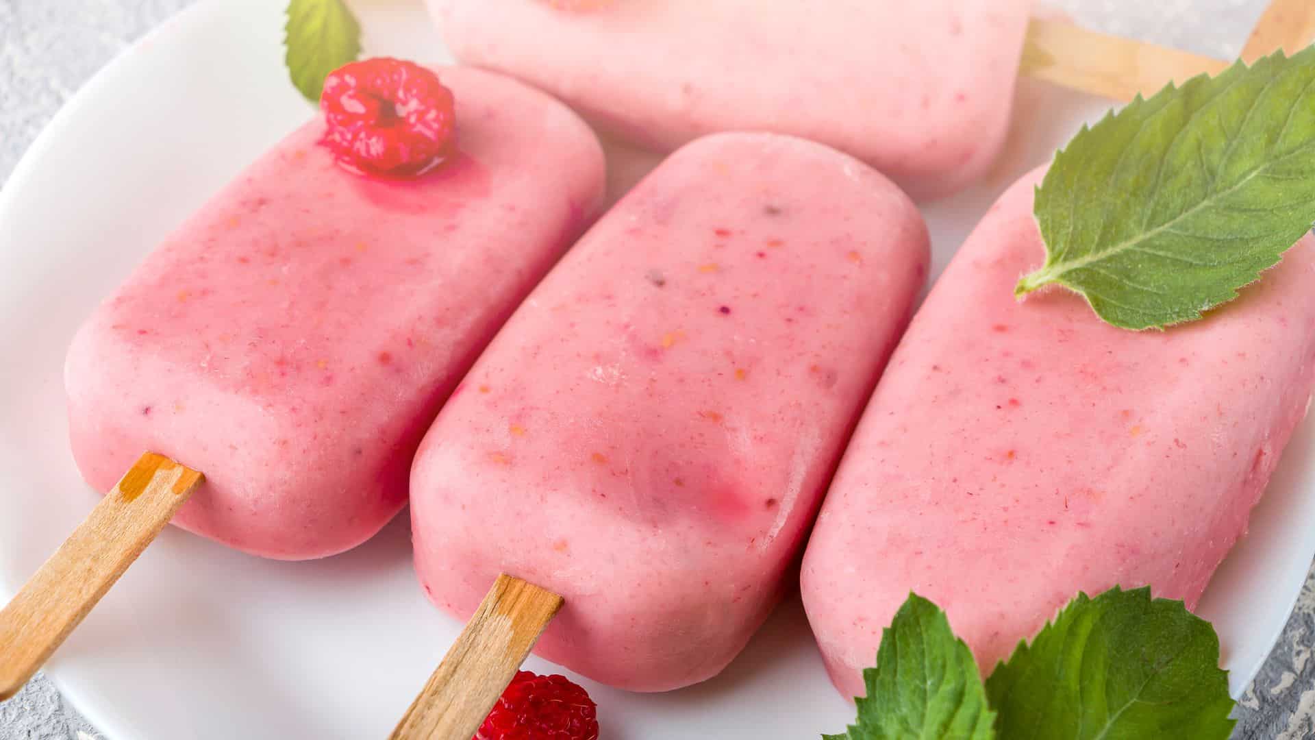 coconut strawberry popsicles