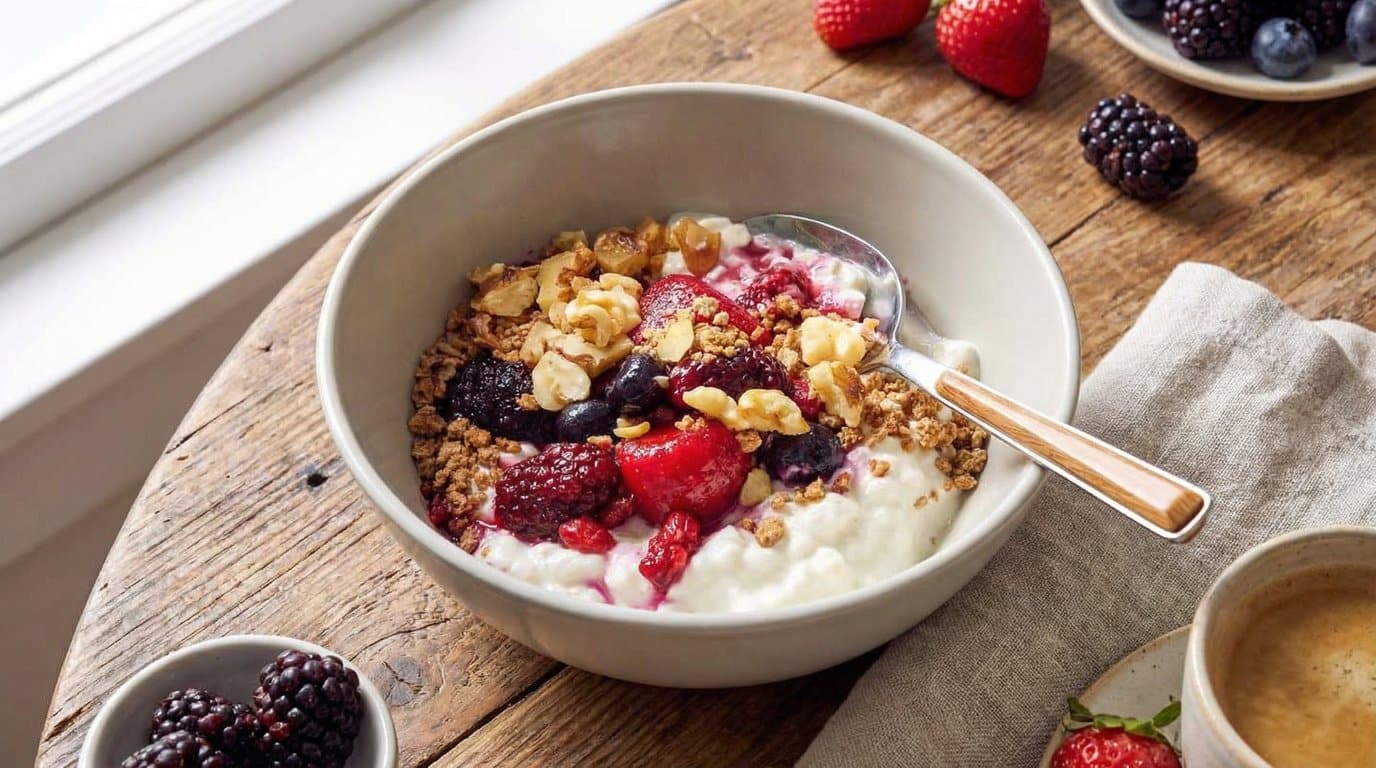 cottage cheese berry protein bowl