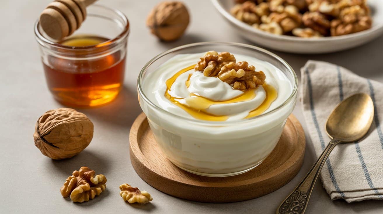 greek yogurt with honey and walnuts