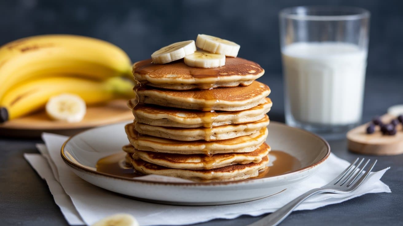 high protein banana pancakes