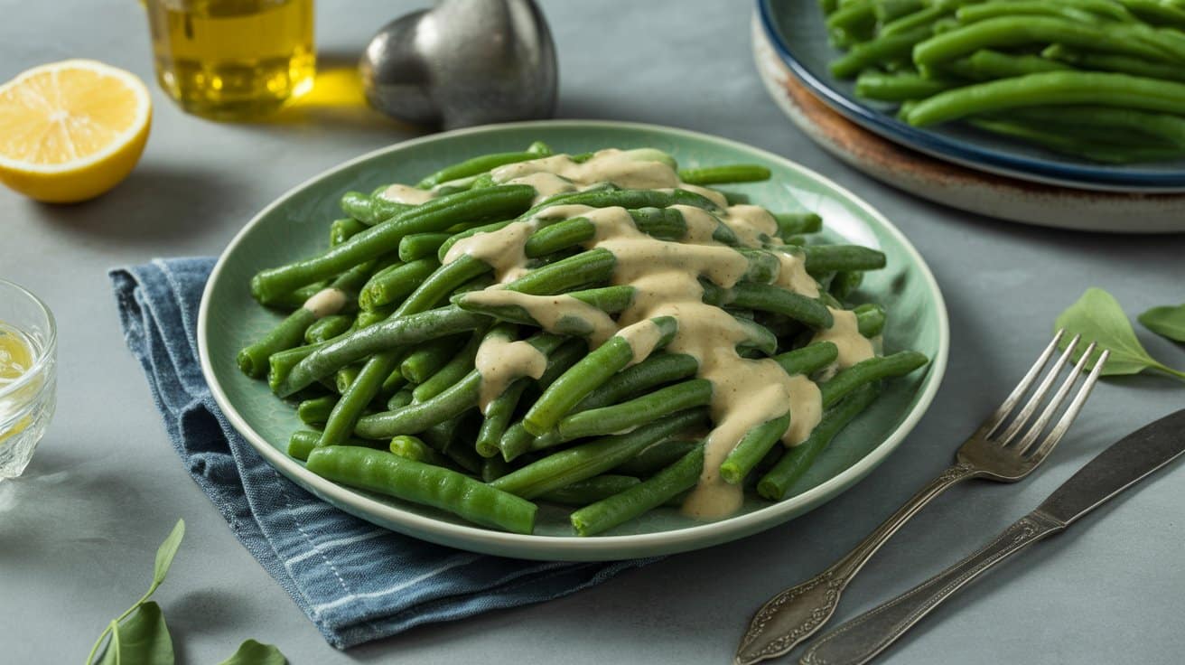 keto cold green bean salad with dijon