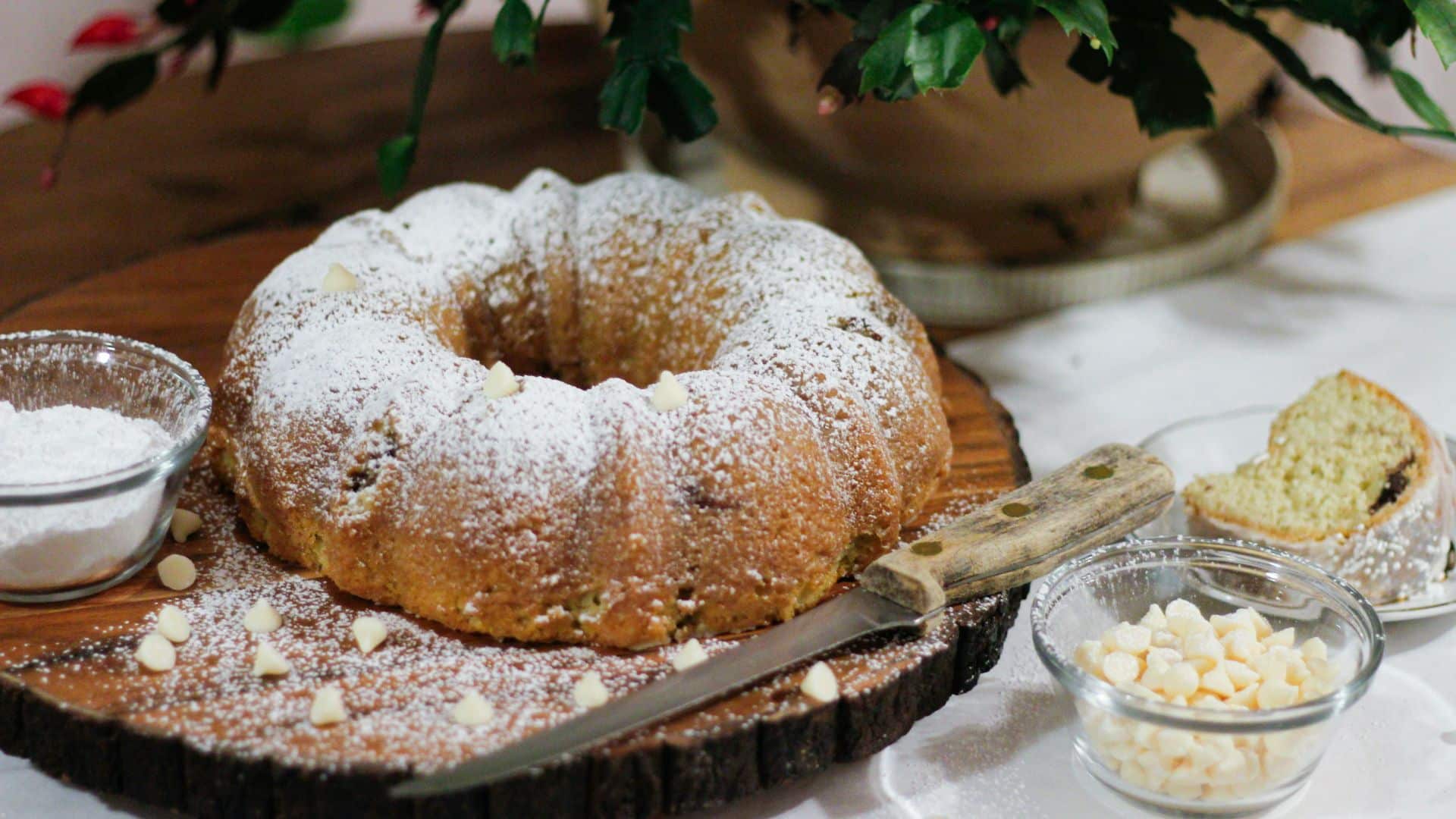 paleo banana chocolate chip bundt cake