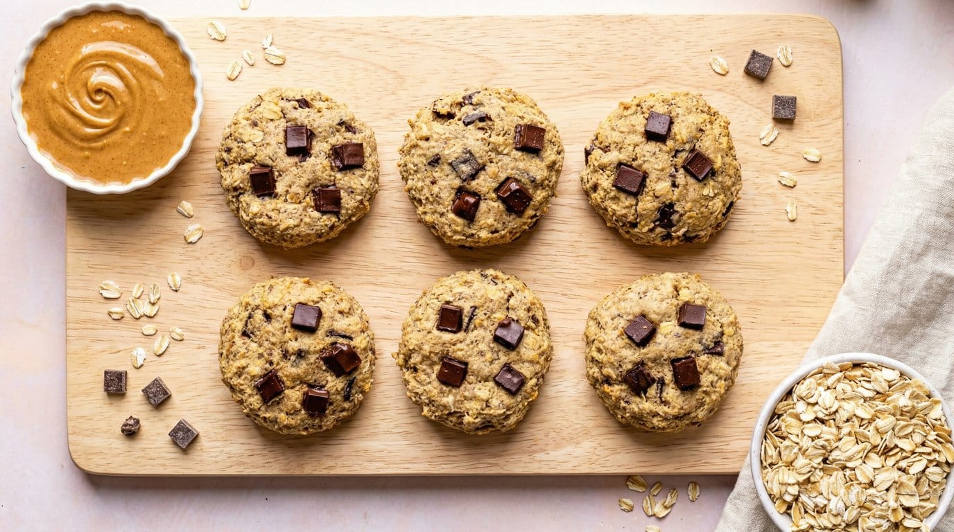 peanut butter banana breakfast cookies