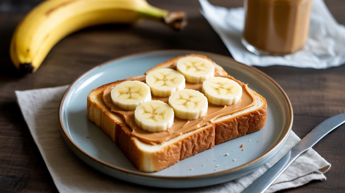 peanut butter banana toast