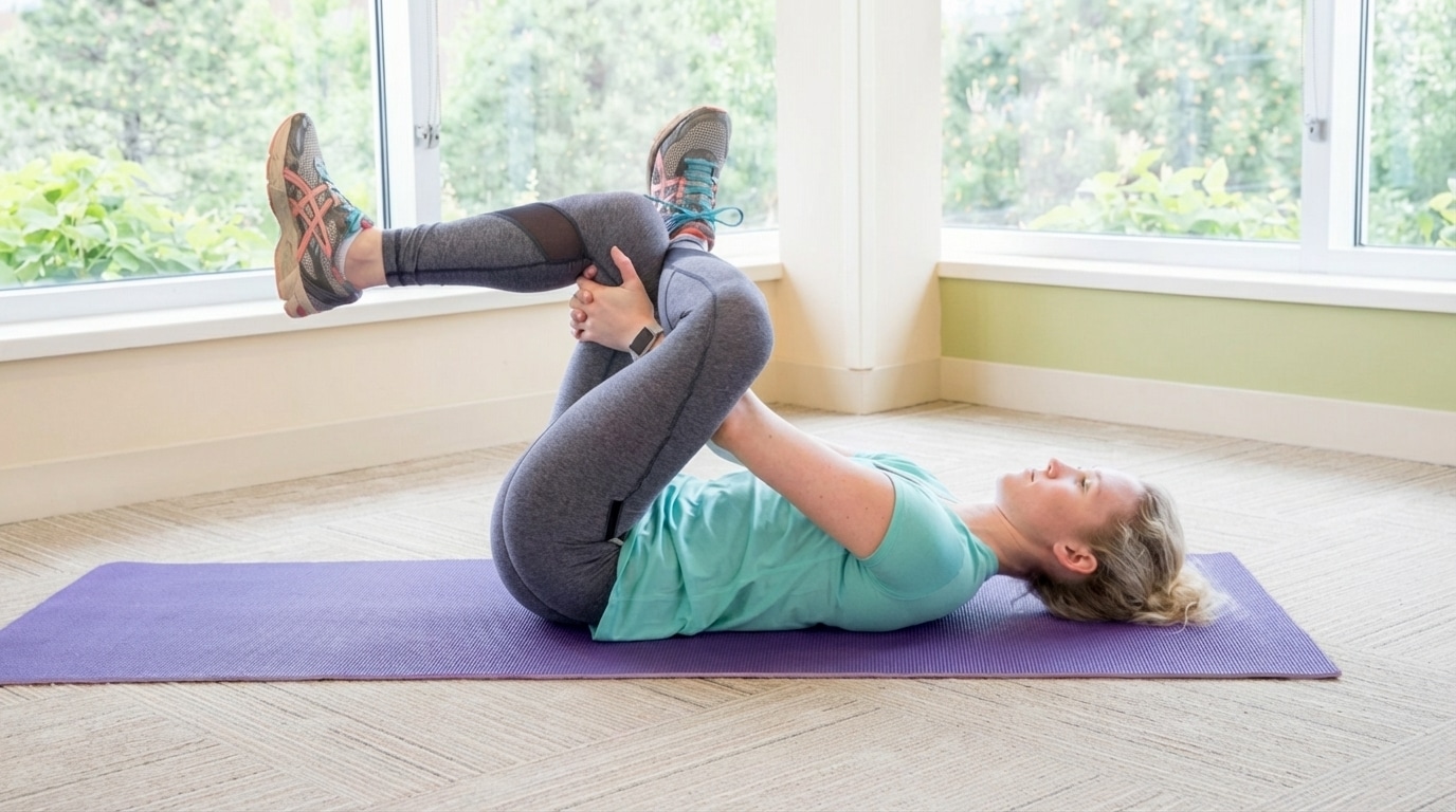 woman-performing-piriformis-stretch-exercise-on-a-yoga-mat