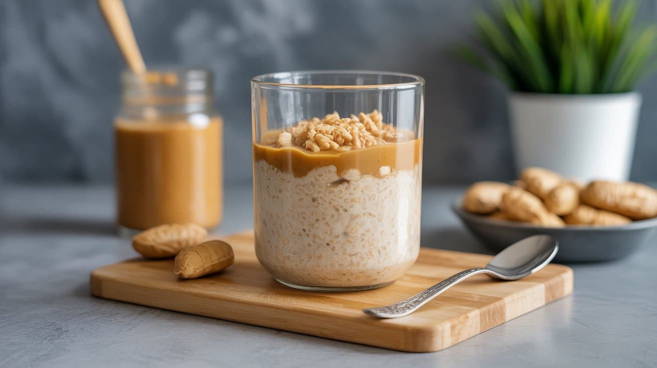 protein overnight oats with peanut butter